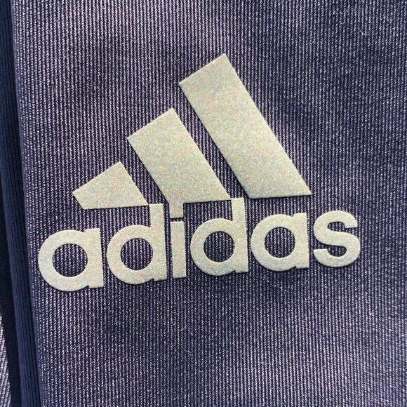 Adidas Running Primegreen Hi Waisted 7/8 Leggings Aeroready Blue + Gray Sz S NWT - Picture 11 of 14